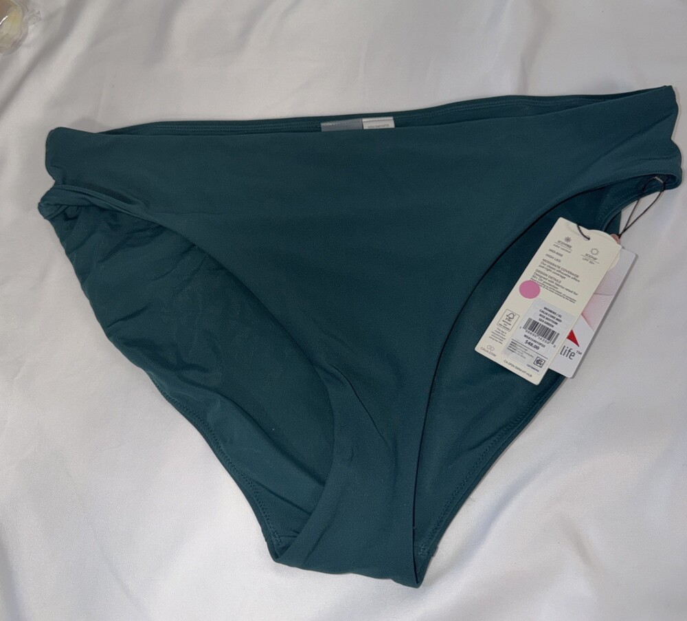 Calia by Carrie Underwood Women XXL Sea Green  Bikini Bottoms NWT Beachcore